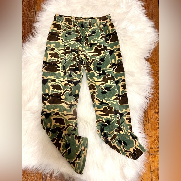 Mini Rodini Velour Camo Pants - Picture 2 of 5
